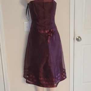 Burgundy strapless beauty